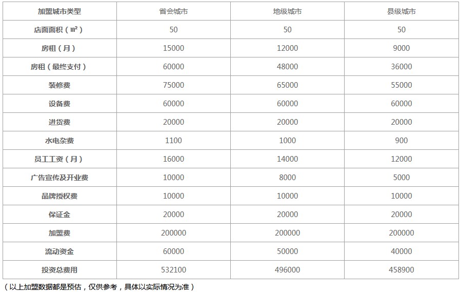 一点点奶茶2022年全套投资